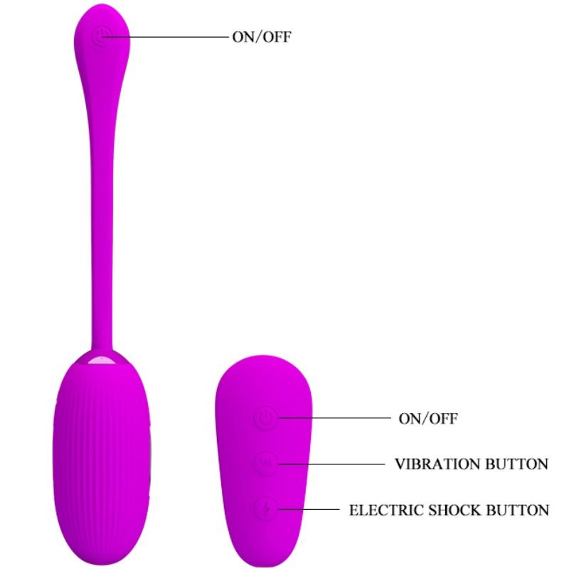PRETTY LOVE - SHOCK FUN VIBRATING EGG AND ELECTROSHOCK ovládání